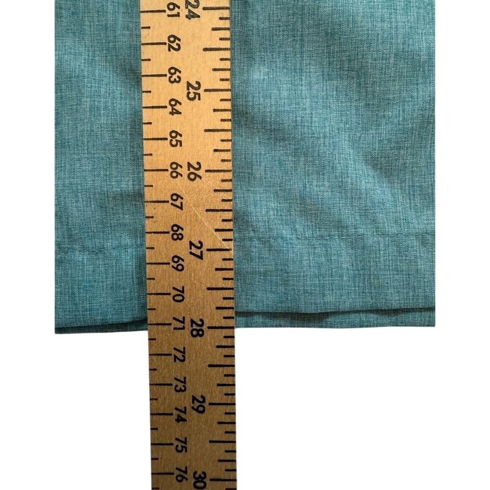 Cubavera Guayabera Shirt Men’s S Teal Blue Short Sleeve Button Front Resort - Picture 10 of 13